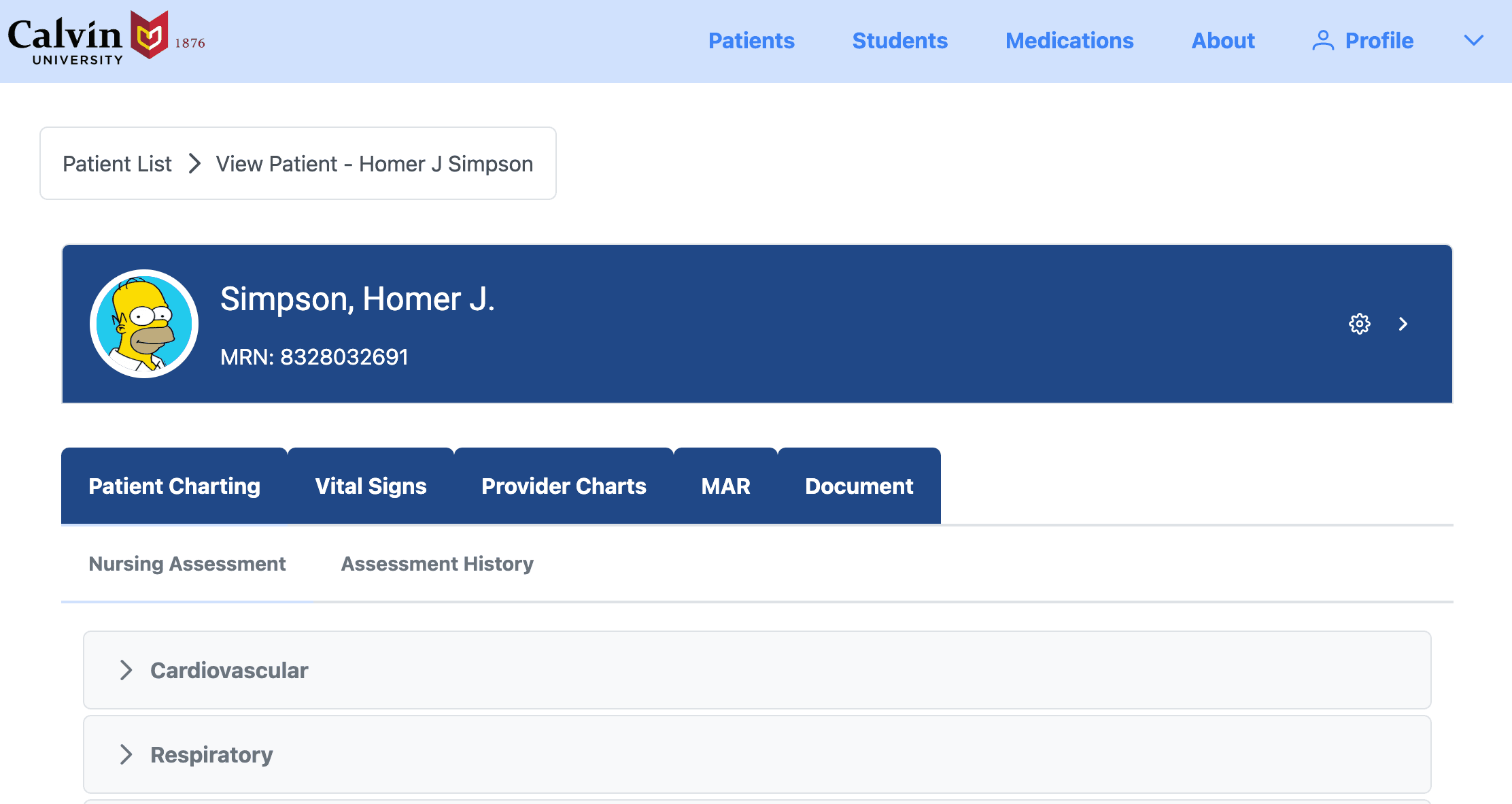 Calvin EMR Project